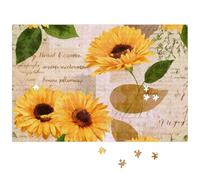 1000 Piece Jigsaw Puzzles for Adults Vintage Sunflower Collage Puzzle Family Fun Activity 1000 Piece Puzzles for Adults Challenging Jigsaws Adult Puzzle Gifts Home Decoration