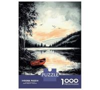 1000 Piece Jigsaw Puzzles for Adults Vintage Tranquil Lake - Serene Nature Escape Adult Jigsaw Puzzle Toy Wall Decor Wall Decoration Unique Gifts for Birthday And Christmas 38x26cm/1000pcs