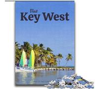 1000 Piece Jigsaw Puzzles for Adults Visit Key West, Learning Educational for Is Ideal As A Gift for The Whole Family 75x100cm