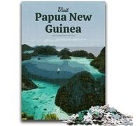 1000 Piece Jigsaw Puzzles for Adults Visit Papua New Guinea 1000 Piece Puzzle,is Ideal As Gifts for The Whole Family Suitable for And 14 (50x75cm)