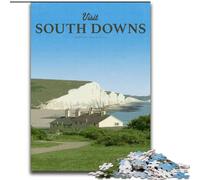 1000 Piece Jigsaw Puzzles for Adults Visit South Downs, Learning Educational for Is Ideal As A Gift for The Whole Family 26x38cm