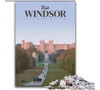 1000 Piece Jigsaw Puzzles for Adults Visit Windsor, Learning Educational for Is Ideal As A Gift for The Whole Family 75x100cm