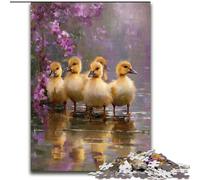 1000 Piece Jigsaw Puzzles for Adults Walking Baby Duck cardboard Jigsaw 26X38CM Brain Teaser Game, Interactive Family Game, Suitable for Ages 14+
