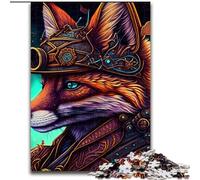 1000 Piece Jigsaw Puzzles for Adults Warrior Fox Wooden Jigsaw Puzzles for Adults Challenging Brain Teaser for Teenagers, Perfect for Home Decor Or Gift (Size 50x75 cm)
