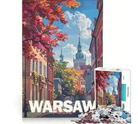 1000 Piece Jigsaw Puzzles for Adults Warsaw City Minimalist Practical Game Improve Memory Deal As Gifts for The Whole Family 38x52cm