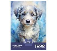 1000 Piece Jigsaw Puzzles for Adults Watercolor Puppy Portrait Teenager Puzzles Toy Wall Decor Birthday Present Unique Gifts for Birthday And Christmas 52x38cm/1000pcs