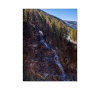 1000 Piece Jigsaw Puzzles for Adults，Waterfall at the Matterhorn: Swiss Alps in Valais，1000 Pieces Puzzles for Challenging Family Activity Game Art Wall Decor DIY Puzzle Gifts（50x70cm）-E71