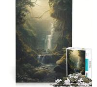 1000 Piece Jigsaw Puzzles for Adults Waterfall in Forest Nature Practical Game Improve Memory Deal As Gifts for The Whole Family 50x75cm