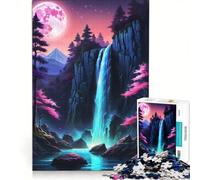 1000 Piece Jigsaw Puzzles for Adults Waterfall Night Atmosphere Practical Game Improve Memory Deal As Gifts for The Whole Family 50x75cm