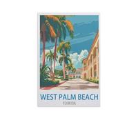 1000 Piece Jigsaw Puzzles for Adults，West Palm Beach Florida，Classic Puzzle Difficult Puzzle Fun Creative DIY Toys Gifts for Girls and Boys, Family Games（38x52cm）-GB28