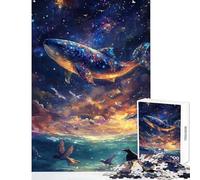 1000 Piece Jigsaw Puzzles for Adults Whale in The Stars Cozy Fun Family Time at Home Great Christmas Surprise Gifts Choice (38x26cm)