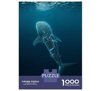 1000 Piece Jigsaw Puzzles for Adults Whale Shark in Deep Blue Ocean Adult Puzzles Hands-on Game Stress Reliever Difficult And Challenge 38x26cm/1000pcs