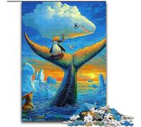 1000 Piece Jigsaw Puzzles for Adults Whale Tail, Help The Brain Exercise Addictive Toys to Cultivate Patience Enhance Memory (Size 26x38cm)