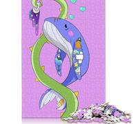 1000 Piece Jigsaw Puzzles for Adults Whale with Tattoos Jigsaw Puzzles for Adults, Paper Puzzles Educational Stress Relief Toy Puzzle 38x26cm/1000pcs