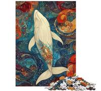 1000 Piece Jigsaw Puzzles for Adults Whale's Dream Ocean Hands-on Game Birthday Present Anti-Stress Toys Train Your Brain And Hands Size 38x26cm