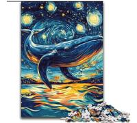1000 Piece Jigsaw Puzzles for Adults Whales in The Night Sky Puzzles for 1000 Piece Christmas Halloween Mother's Day New Year Easter Gift (Size 50x75cm)