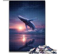 1000 Piece Jigsaw Puzzles for Adults Whales Under The Night Sky Puzzle for Teenager & Families, Perfect DIY Decor & Brain-Teasing Challenge (size 26x38cm)