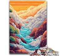 1000 Piece Jigsaw Puzzles for Adults Whimsical Sea of Clouds Puzzles for Adults,Fun Present & Activity for Home,Toy for Rainy Days (38x26cm)