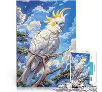 1000 Piece Jigsaw Puzzles for Adults White Cockatoo on Branch Schwierig Schwer Tolle Geschenke und Spielzeuge38x26cm