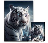 1000 Piece Jigsaw Puzzles for Adults White Tiger in The City Jigsaw Puzzles for Adults Educational Toy for Teenagers, Home Office Decor 50x75CM/19.68x29.52inch