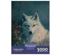 1000 Piece Jigsaw Puzzles for Adults White Wolf in Bloom Adult Puzzles Hands-on Game Stress Reliever Difficult And Challenge 38x26cm/1000pcs