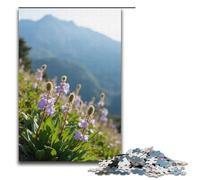 1000 Piece Jigsaw Puzzles for Adults Wild Flowers Bloom Tenaciously at The Foot of The Snow-capped Mountains Puzzle Hands-on Game 1000 PCS(38x26cm)