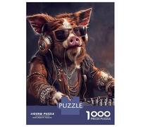 1000 Piece Jigsaw Puzzles for Adults Wild Hog DJ Puzzles for Adults Relaxing Games A Work of Art Difficult And Challenge 70x50cm/1000pcs