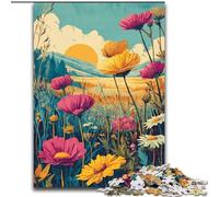 1000 Piece Jigsaw Puzzles for Adults Wildflower Summer, Toys Educational Games Stress Relieving Parent-child Interaction (Size 50x75cm)