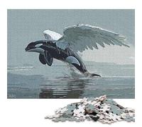 1000 Piece Jigsaw Puzzles for Adults Winged Whale Jigsaw Puzzles for Adults Age 18+ Paperboard Puzzles Jigsaw Puzzle - Challenging Game 38x26cm/1000pcs