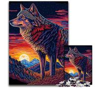 1000 Piece Jigsaw Puzzles for Adults Wolf Art Series Style Wooden Jigsaw Perfect Home Or Office Decor Ideal 1000 PCS(75x50cm)