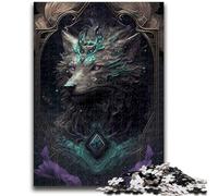 1000 Piece Jigsaw Puzzles for Adults Wolf Dream Stress Reliever Difficult Challenge Suitable for Desktop Decoration 26x38cm