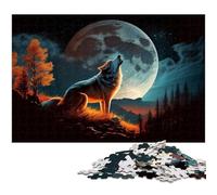 1000 Piece Jigsaw Puzzles For Adults Wolf Howling Puzzles for Adults & Kids Paper Jigsaw Great Gift (Size 38x26cm)