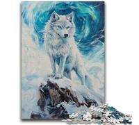 1000 Piece Jigsaw Puzzles for Adults Wolf in The Snow Teenager Jigsaw,Birthday Present, Gifts, Wall Art for Age 14 Years Up (38x26cm)