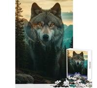 1000 Piece Jigsaw Puzzles for Adults Wolf in The Wilderness Cozy Fun Family Time at Home Great Christmas Surprise Gifts Choice (50x75cm)