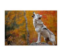 1000 Piece Jigsaw Puzzles for Adults, Wolf Jigsaw Puzzles for Adults 1000, Autumn Jigsaws Educational Game, Challenging Puzzle Games for The Whole, Wooden Puzzle for Home Decor, Gifts for Women -2007