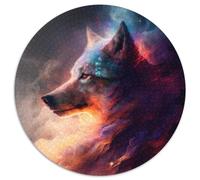 1000 Piece Jigsaw Puzzles for Adults Wolf Nebula Round Puzzles 1000 Pieces for Adults Gift for Men And Women, Daily & Special Occasion 67.5x67.5cm