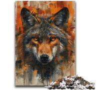 1000 Piece Jigsaw Puzzles for Adults Wolf Oil Painting Educational Games Home Decoration Educational Game for Birthday, Chrismas 50x75cm