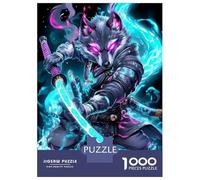 1000 Piece Jigsaw Puzzles for Adults Wolf Samurai Warrior Teenager Puzzles Family Game Improve Memory Difficult And Challenge 38x26cm/1000pcs