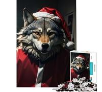 1000 Piece Jigsaw Puzzles for Adults Wolf Santa Funny Educational Game Learning Educational Toys Gifts For Birthdays Perfect Decoration (Size 75x50cm)