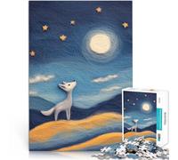 1000 Piece Jigsaw Puzzles for Adults Wolf Under the Moon Schwierig und herausfordernd Wanddekoration52x38cm