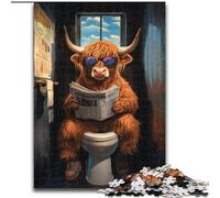 1000 Piece Jigsaw Puzzles for Adults Yak Sitting on The Toilet, Help The Brain Exercise Addictive Toys to Cultivate Patience Enhance Memory (Size 50x75cm)