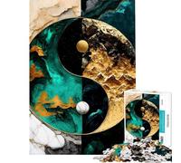 1000 Piece Jigsaw Puzzles for Adults Yin Yang Kintsugi Harmony Jigsaw Puzzle Hands-on Game But Fun And Humorous for Is Ideal As A Gifts (Size 38x26cm)