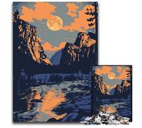 1000 Piece Jigsaw Puzzles for Adults Yosemite California Sunset Wooden Jigsaw Puzzles for Holidays Birthdays And Family Game Nights 1000 PCS(75x50cm)