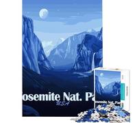 1000 Piece Jigsaw Puzzles for Adults Yosemite National Park Blue Landscape Toy Intellectual Game Educational Game But Fun And Humorous Birthday Gifts (Size 38x26cm)