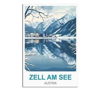 1000 piece jigsaw puzzles for adults，Zell Am See Austria Jigsaw Puzzles 1000 Pieces for Adults Painting Puzzle 1000 Pieces DIY Challenging Puzzles for Adults 52x38cm