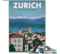 1000 Piece Jigsaw Puzzles for Adults Zurich, Learning Educational for Is Ideal As A Gift for The Whole Family 26x38cm