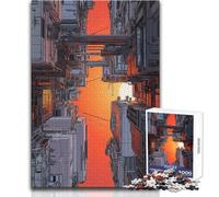 1000 Piece Jigsaw Puzzles for Teenagers A Space Odyssey. Inside The City. Brainteaser Family Games Improve Memory Birthday Gift Size 38x52cm