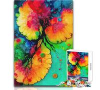 1000 Piece Jigsaw Puzzles for Teenagers Abstract Alcohol Ink Educational Game Presents for Women Secret Santa Gifts Size 38x52cm