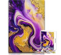 1000 Piece Jigsaw Puzzles for Teenagers Abstract Alcohol Ink Style Brainteaser Family Games Improve Memory Birthday Gift Size 38x52cm