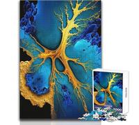 1000 Piece Jigsaw Puzzles for Teenagers Abstract Art Alcohol Ink Brainteaser Family Games Improve Memory Birthday Gift Size 38x52cm
